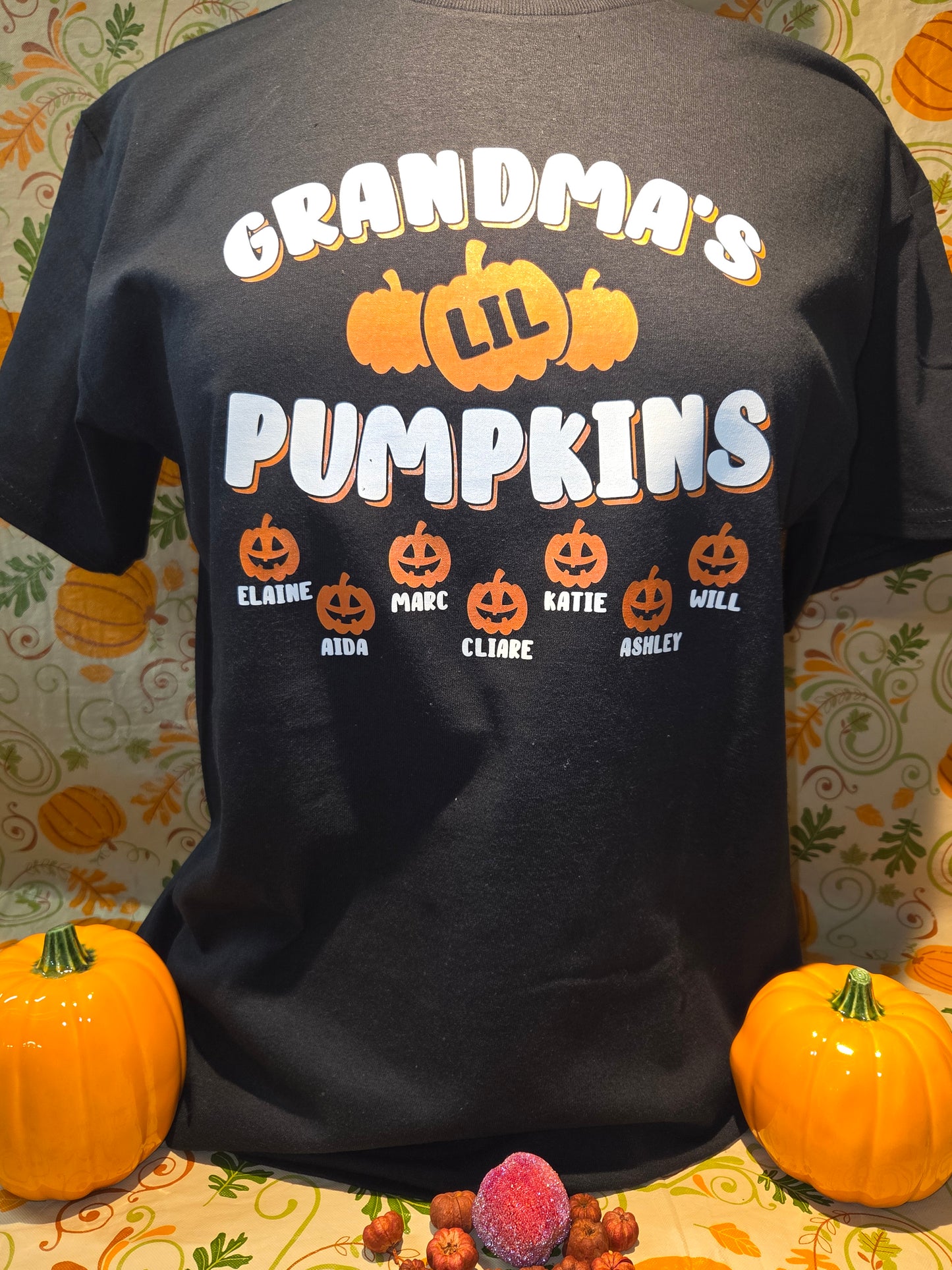 Grandma's Lil Pumpkins Shirt | Halloween Tee | Witch | Goblin | Spooky | Family | Personalized Halloween Gift