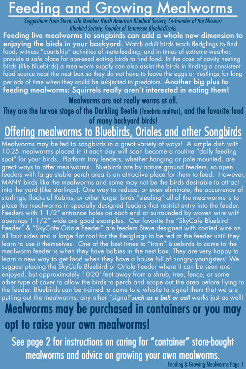 Mealworm Care Instructions Page 1
American Made Bird Feeder