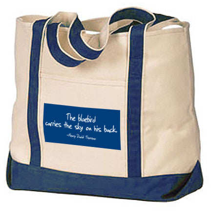 Bluebird Carries the Sky  Thoureau Tote Bag