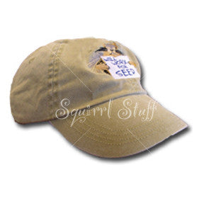 Will Work for Seed Khaki Embroidered Hat