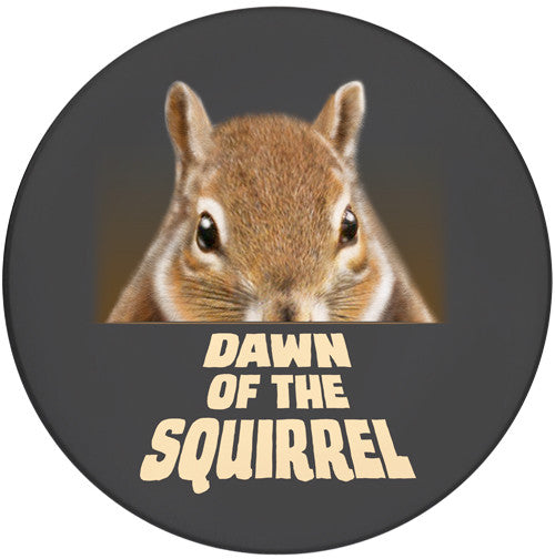 Dawn of the Squirrel Sandstone Ceramic Coaster | Front