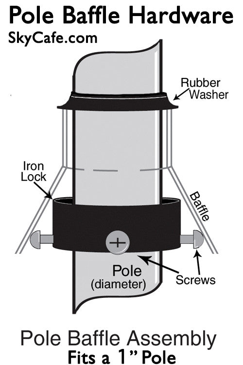 Pole Baffle Hardware
American Made Bird Feeder