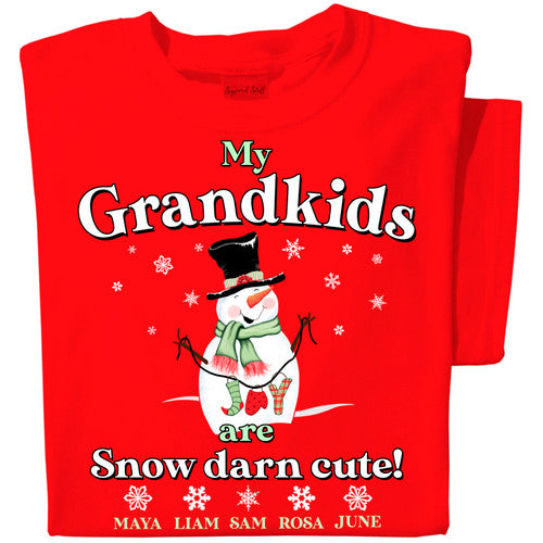 My Grandkids are Snow Darn Cute T-Shirt | Personalized Tee