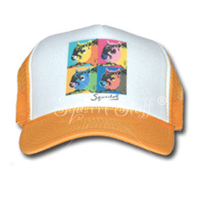 SqWarhol Yellow Trucker Hat | Squirrel Hat