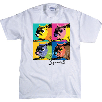 SqWarhol T-shirt | Squirrel Funny | White Tee