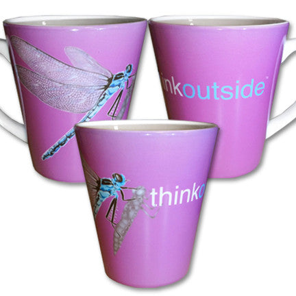 Dragonfly Latte Mug | Think Outside | 12 oz. ceramic