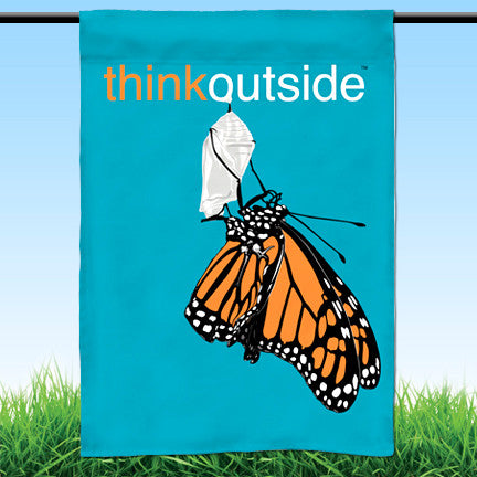 ThinkOutside Monarch Garden Flag