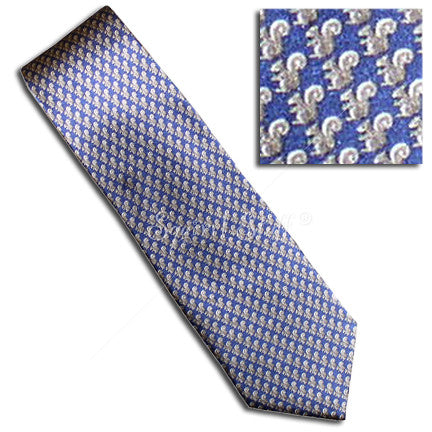 Squirrel Pattern Tie (navy)