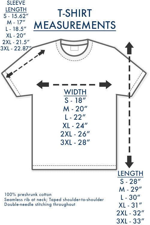 T-shirt Sizing Chart