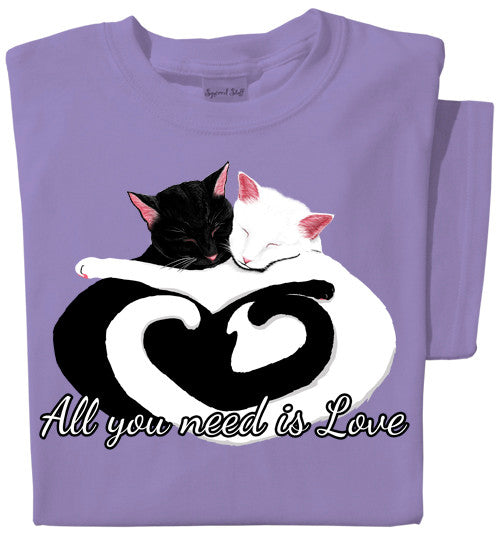 All You Need Is Love T-shirt | Adorable Cat Shirt