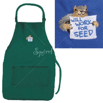 Will Work for Seed Green Apron