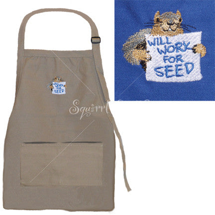 Will Work for Seed Khaki Apron