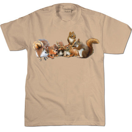 Baby Squirrels T-shirt | 100% Cotton | Natural