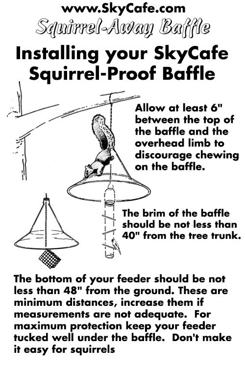 Squirrel Proof Hanging Baffle - Installation Instructions
American Made Baffle