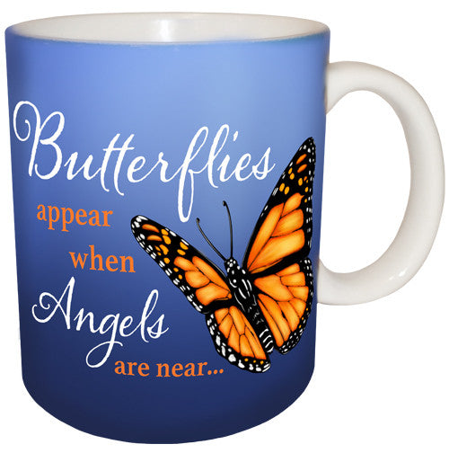 Butterflies are Appear when Angels are Near Mug | Inspirational Butterfly Mug