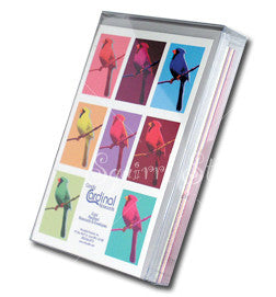 Candy Cardinals Assorted | Boxed Set of 8 | Bird Cards