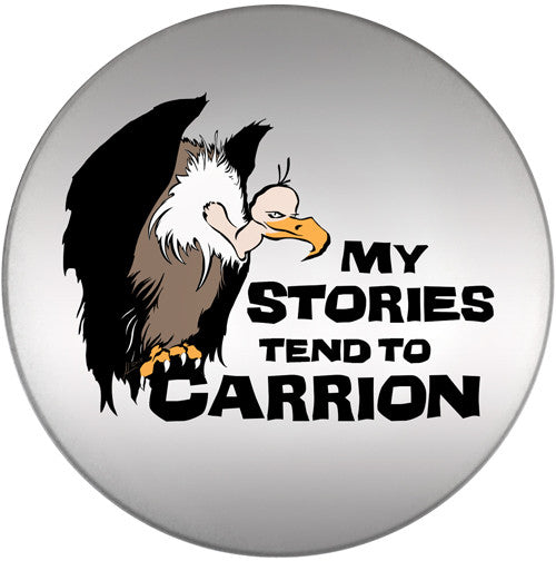 My Stories tend to Carrion Sandstone Ceramic Coaster | Front