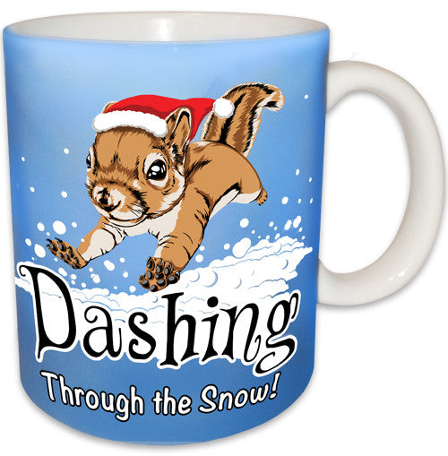 Dashing Through the Snow Squirrel Mug | Santa Squirrel