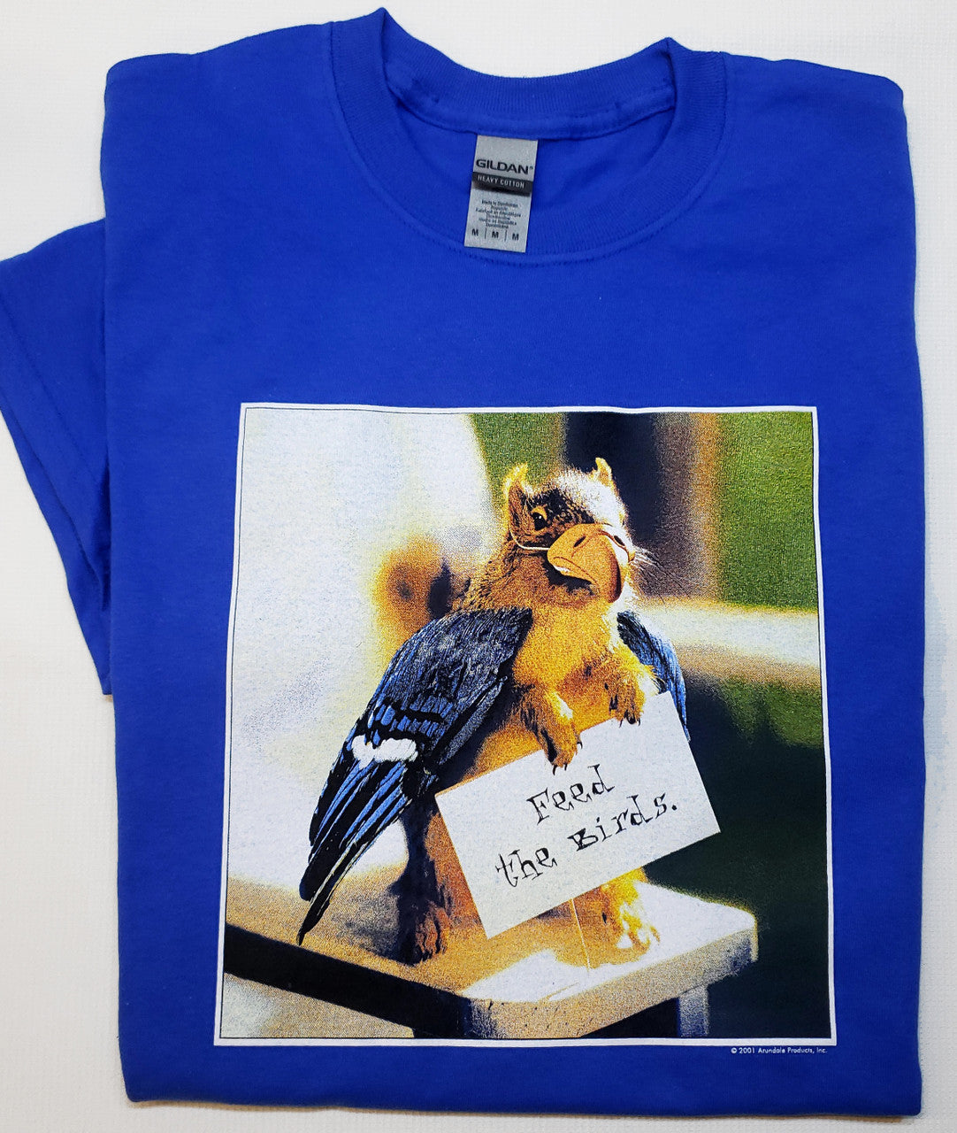 Feed the Birds Blue T-shirt | Funny Squirrel Tee