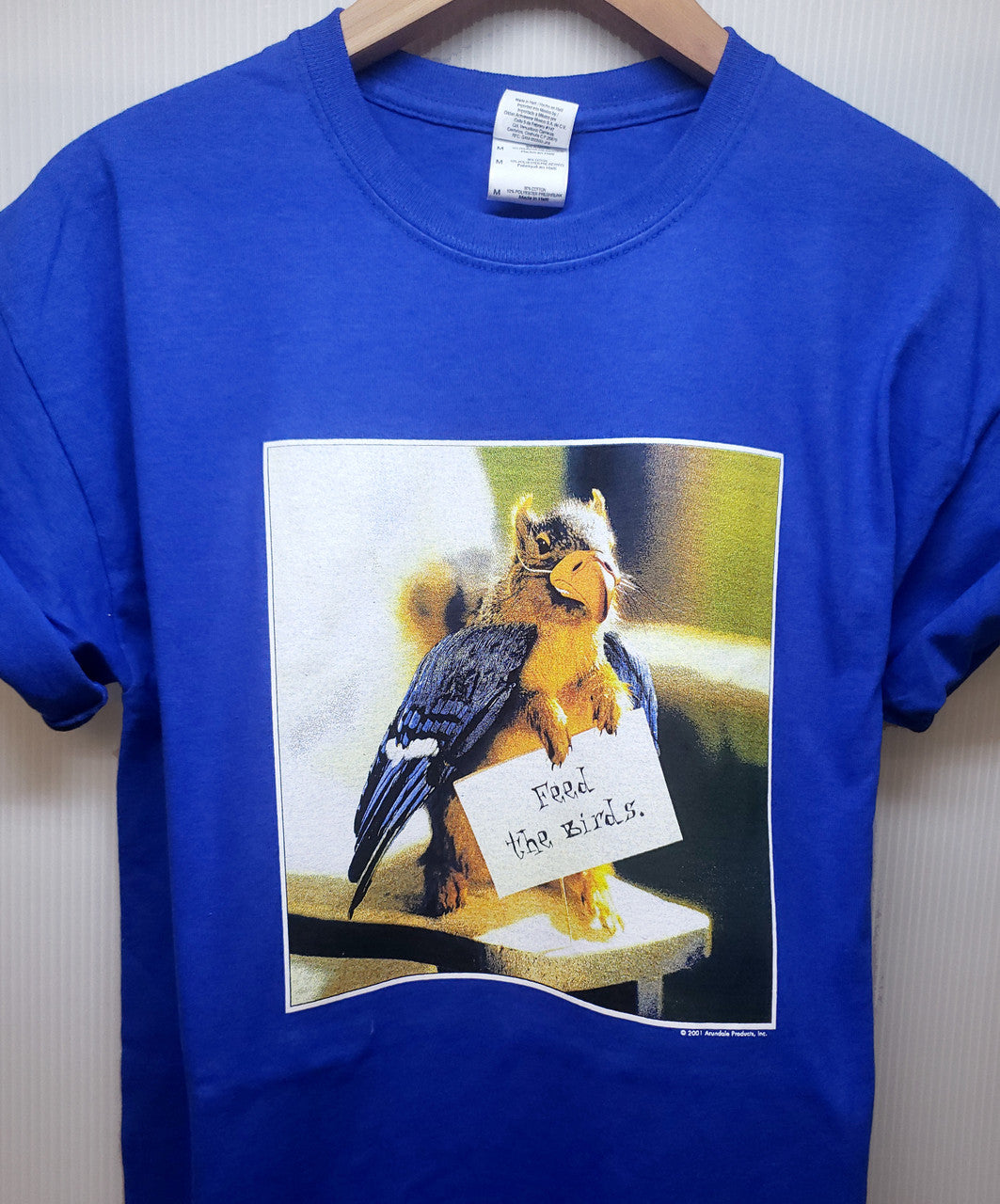 Feed the Birds  Blue T-shirt | Funny Squirrel Tee