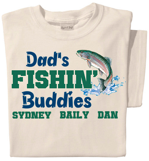 Dad's Fishin' Buddies | Personalized Adult Sized T-shirt