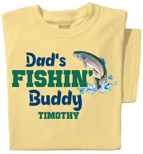 Dad's Fishin' Buddy Personalized Toddler T-shirt