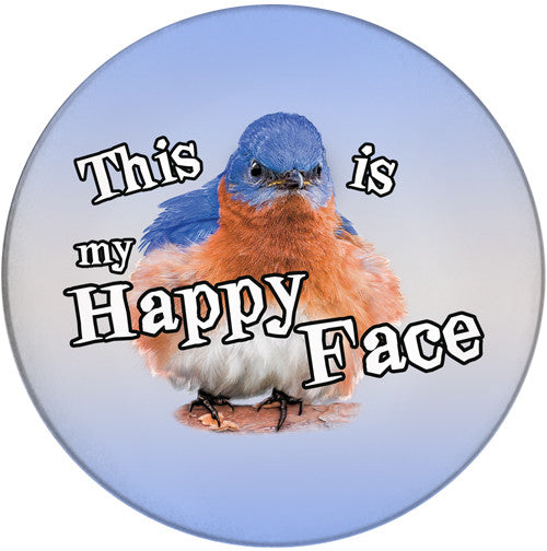 This is my Happy Face Sandstone Ceramic Coaster | Front