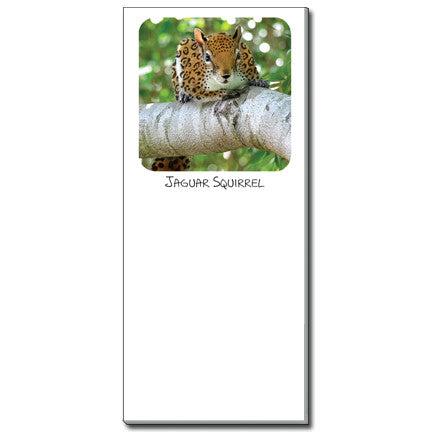 Jaguar Squirrel Notepad | Funny Squirrel Magnetic Shopping List