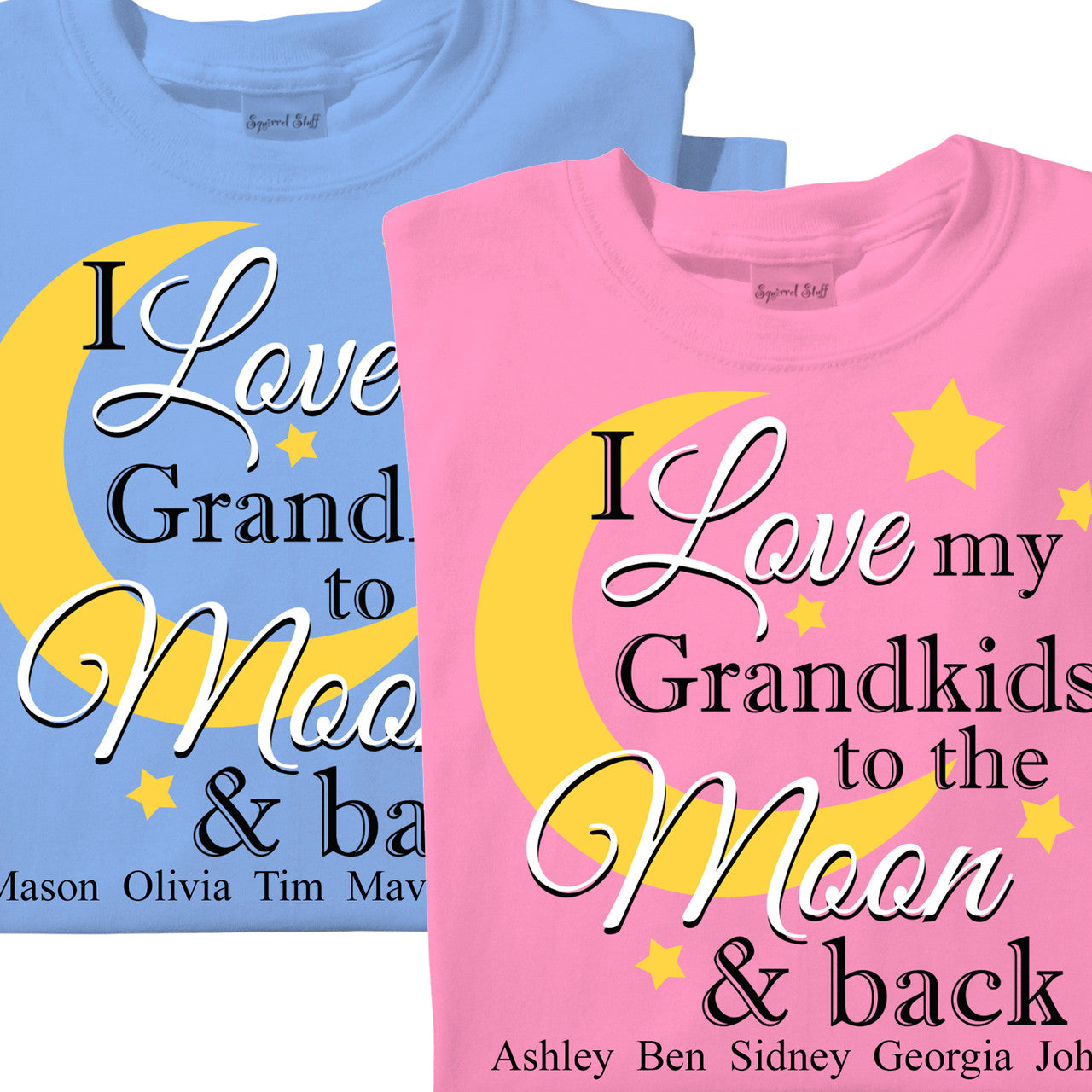 I Love my Grandkids to the Moon and Back T-shirt | Personalized