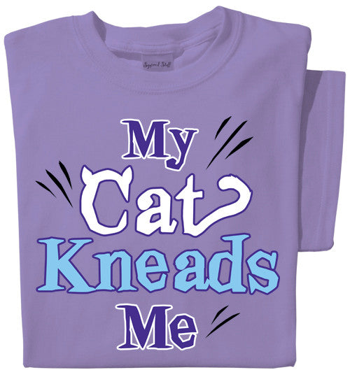 My Cat Kneads Me | Funny Cat T-Shirt | Violet | 100% Cotton