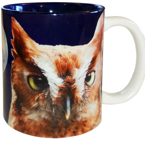 Screech Owl with Moon Mug