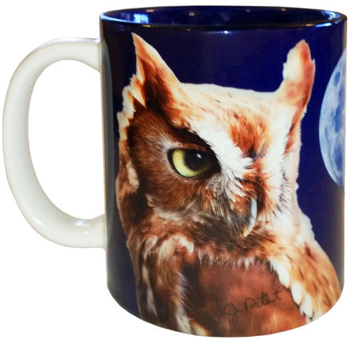 Screech Owl with Moon Mug