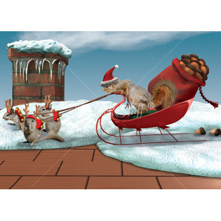 Christmas Sleigh Personalized Greeting Card