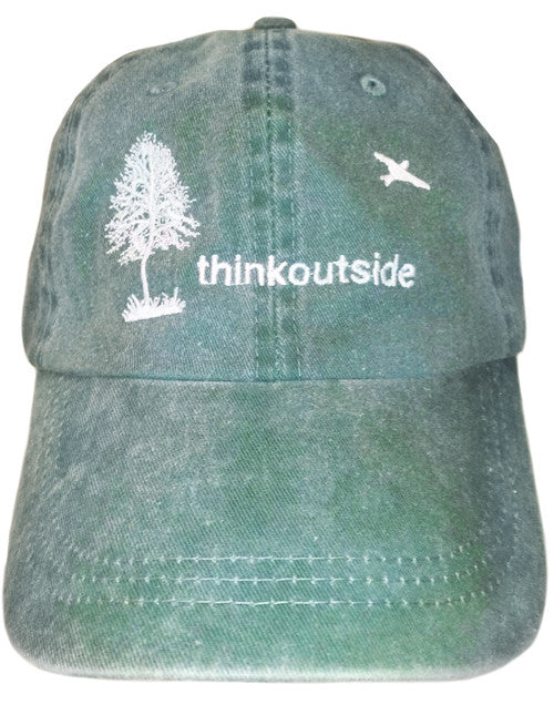 ThinkOutside Tree Hat | Green High Quality Embroidered Cotton Cap | Front