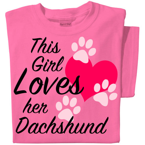 This Girl Loves her Dog | Personalized Dog T-shirt