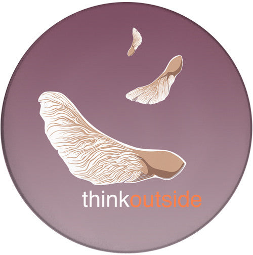 ThinkOutside Maple Seeds Ceramic Coaster | Helicopter Seeds | Front