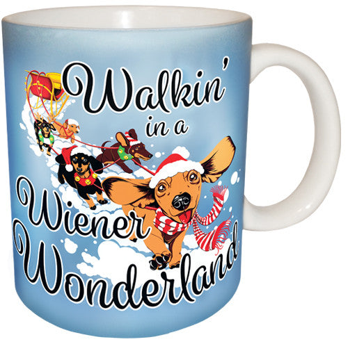 Walkin' in a Wiener Wonderland Dachshund Mug | Christmas Mug