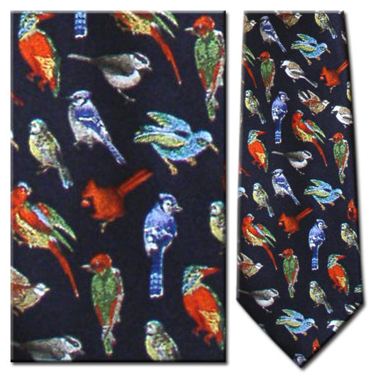 Wild Birds of the World Silk Tie