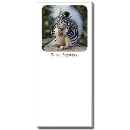 Zebra Squirrel Notepad | Funny Squirrel Notepad