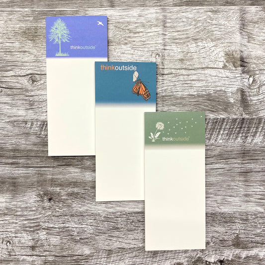 Think Outside Notepad Trio - Tree, Monarch, Dandelion